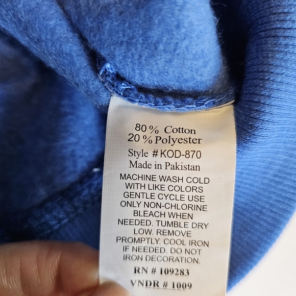 NWT Vintage Havana Ace Girl's Graphic Sweatshirt Bright Blue Size 7/8 - Picture 8 of 9